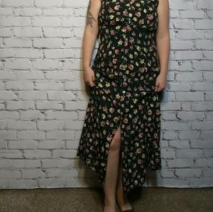 90s Vintage Sleeveless Floral Dress